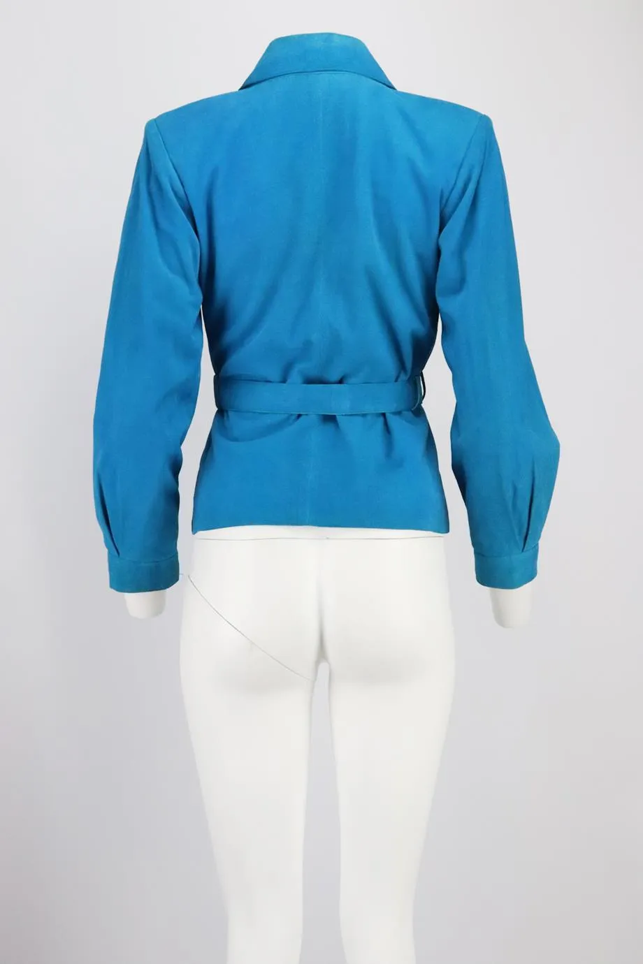 YVES SAINT LAURENT VINTAGE BELTED SUEDE JACKET FR 34 UK 6