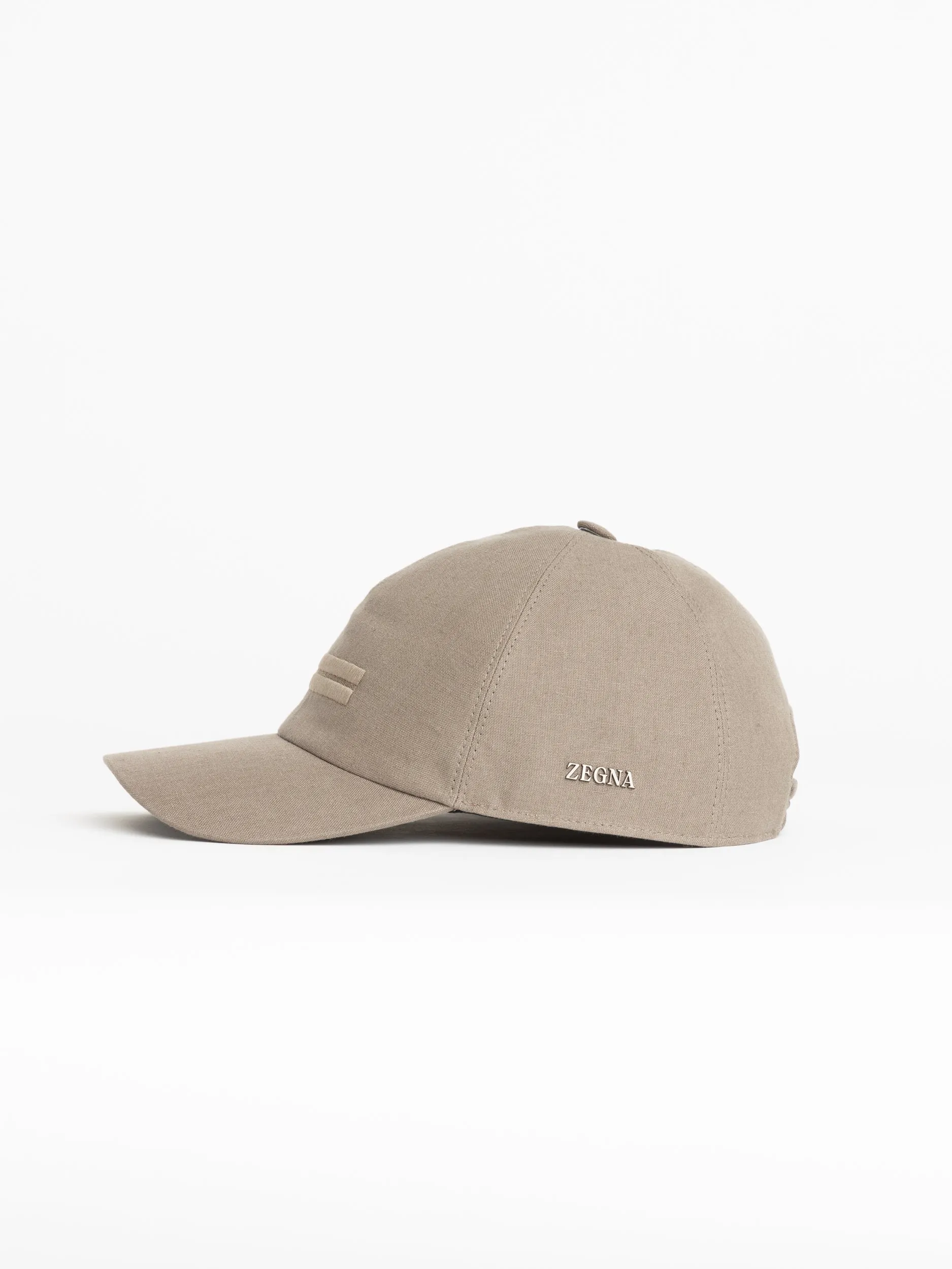 ZEGNA Brown Oasi Lino Baseball Cap