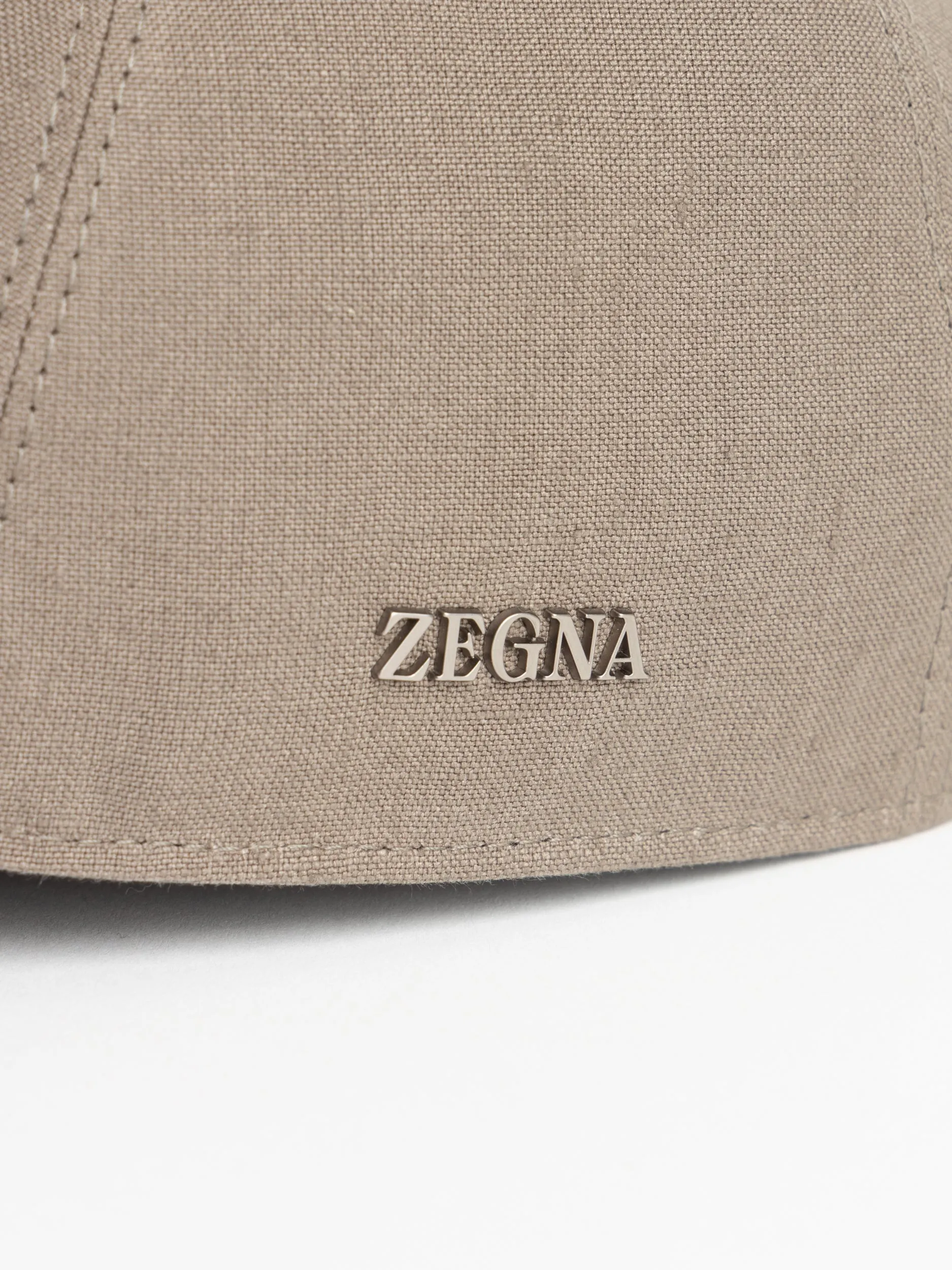 ZEGNA Brown Oasi Lino Baseball Cap