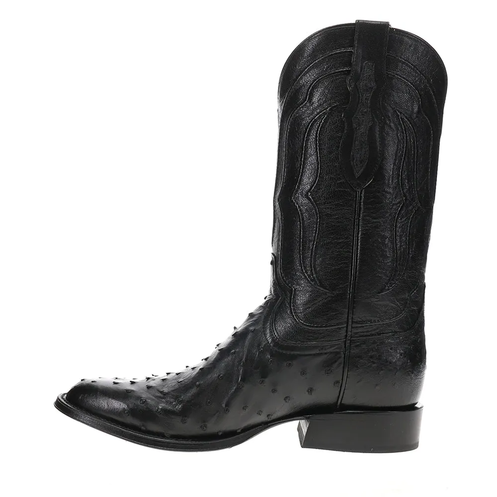 Zony 12 inch Full Quill Ostrich Medium Round Toe Cowboy Boots